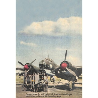 Schatzmix Junkers Ju 88 Luftwaffe Wehrmacht Wand Retro Eisen Poster Malerei Plaque Blech Vintage Personali Blechschild, 20x30 cm