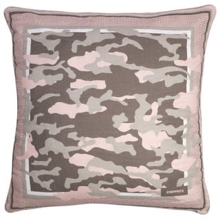 Kissenhüllen Stay Camouflage, zoeppritz, aus Leinen mit unterschiedlich designten Seiten rosa