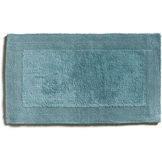 Badematte MÖVE "Loft" Badematten Gr. rechteckig (60 cm x 100 cm), 1 St., Baumwolle, blau (arctic) Einfarbige Badematten