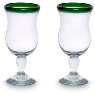 mitienda Cocktailglas »Cocktailgläser 2er Set grün, geschwungen«