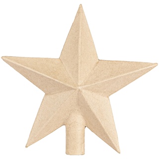 Décopatch NO61C - Christbaumspitze, 20x6×20 cm, ideal für Weihnachtsdeko, Stern, Kartonbraun, 1 Stück