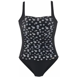 LASCANA Badeanzug Damen Schwarz/Weiß 44 Cup E