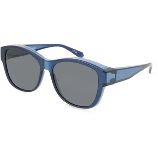 Polaroid PLD 9019/S Fitover Unisex-Sonnenbrille Vollrand Eckig Kunststoff-Gestell, blau