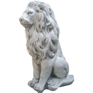 Wunderschöner Löwe aus Steinguss perfekt für den Garten die Terrasse oder den Vorgarten ist Frostfest Witterungsbeständig und Neu 53cm H, PO-P295