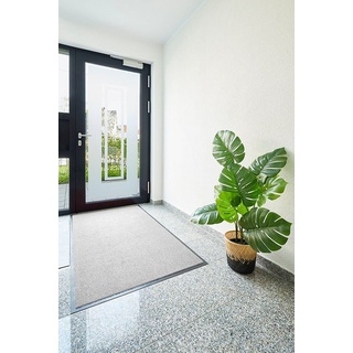 Fußmatte Verdi, Andiamo, rechteckig, Höhe: 6 mm, Schmutzfangmatte, auch für überdachten Außenbereich geeignet, waschbar grau|silberfarben 90 cm x 150 cm x 6 mm