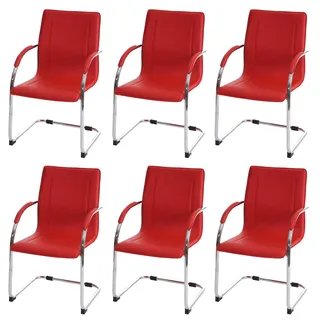 MCW Esszimmerstuhl Perm Metall rot 6er Set