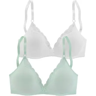 petite fleur by lascana Bralette-BH Damen mint+weiß Gr.70A