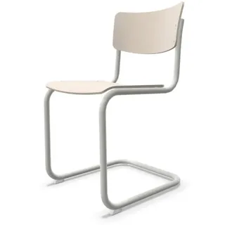 THONET S 43 Freischwinger Buche weiß lasiert