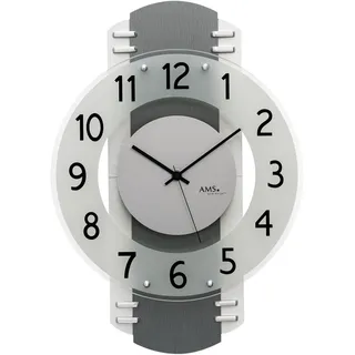 AMS Funkwanduhr 40,0 28cm grau
