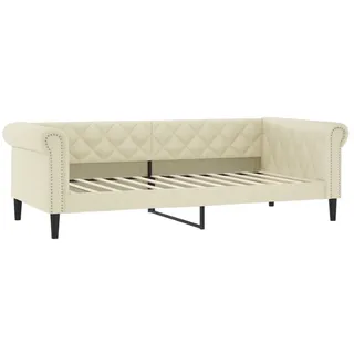 vidaXL Tagesbett Creme 100x200 cm Kunstleder