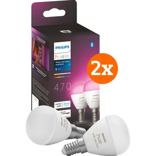 Philips Hue Luster Kugellampe White & Color E14 4er-Pack