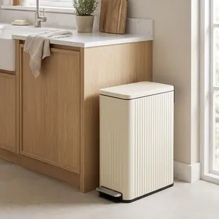 Songmics Mülleimer Küche 50 l Creme