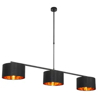 QAZQA 3-flg. 125 cm rund schwarz mit Gold