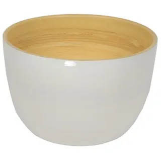 albert l. (punkt) Schüssel Bambus-Schüssel weiß 12x8cm, Bambus, (Schüsseln) bunt|weiß