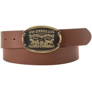 Levi's Gürtel Billy Plaque Leder braun 110