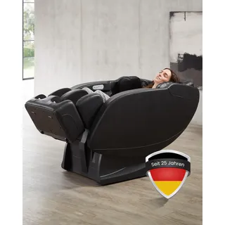 WELCON Prestige II 3D Massagesessel elektrisch Schwarz – Zero Gravity Relaxsessel mit Wärmefunktion, 6 Automatikprogrammen & Ganzkörpermassage