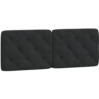 vidaXL Kopfteil-Kissen Schwarz 140 cm Samt