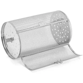 STILLSTERN Grillkorb Ø 14 cm Edelstahl silberfarben