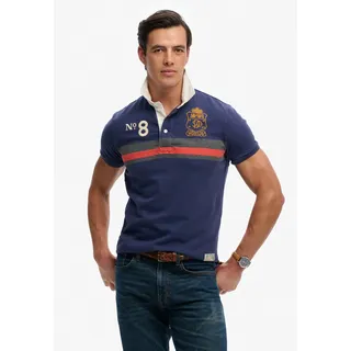 Superdry Double Emblem Rugby blau/orange M