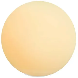 Tischleuchte Nachttischlampe Leselampe Metall Nickel Glaskugel opal H 24,5 cm