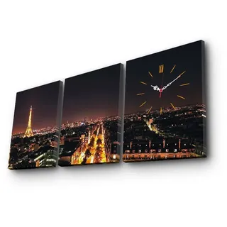Wallity Wanduhr 100% SUEDE CANVAS, 30 x 40 cm (3 Pieces) A3615