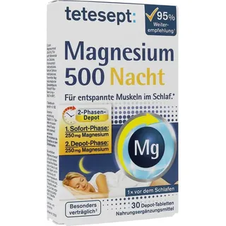 Tetesept Magnesium 500 Nacht Tabletten 30 St.