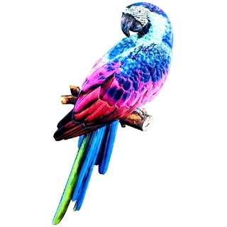 BCIOUS Metall-Papagei-Wand-Kunst-Dekor Metall-Vogel Wandskulptur Dekoration zum Aufhängen Gartenzaun Hinterhof Terrasse Metall-Vogel-Wand-Kunst-Dekor