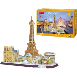 3D Puzzle Kinder - Paris City Line | 3D Puzzle Erwachsene | Modellbausatz Erwachsene | Geschenk Für Kinder Ab 8 Jahre | 114 Stücke | DIY