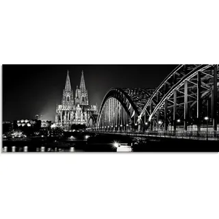 ARTland Glasbild Kölner Dom_schwarz-weiß Größe: 125x50 cm