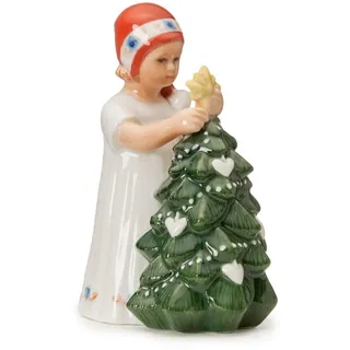 ROYAL COPENHAGEN Dekofigur Royal Copenhagen Weihnachten 'Elsa schmückt Mini-Baum - weiß'