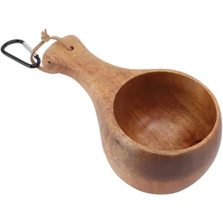 Nordischer Stil Holzbecher Outdoor Camping Wandern Trinkbecher Tragbar für Kaffee Tee Milch Weihnachten, Thanksgiving