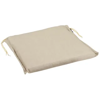 Sitzkissen Florina von Brafab aus Dralon-Stoff, modern, taupe, mit Bändern zur Befestigung, 45x48x5 cm