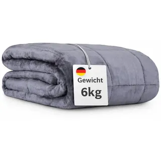 BestLivings Gewichtsdecke 150x200cm - Entspannungsdecke 6kg - Anti Stress und Therapiedecke - Öko Tex - beschwerte Kuscheldecke mit Glasperlenfüllung