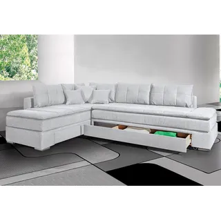 INOSIGN Ecksofa »Night & Day L-Form mit Dauer-Schlaffunktion ohne Armlehnen«, mit Boxspring-Bettfunktion 180x200 cm und Bettkasten, Dauerschläfer! grau
