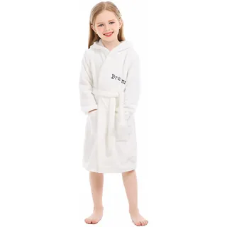 XINNE Unisex Baby Korallen Fleece mit Kapuze Morgenmantel Bademantel Jungen Mädchen Kleinkinder Pyjamas Nachtwäsche - 2-3 Jahre