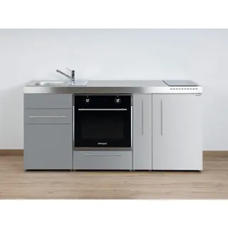 Stengel Küchenzeile MPB 180 A mit Kühlschrank und Backofen und Induktionskochfeld, Miniküche Premiumline, 180 cm