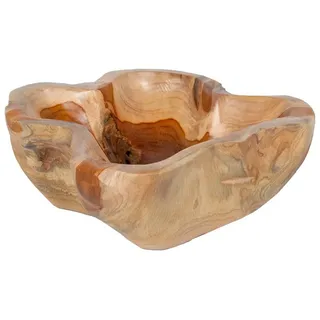 LebensWohnArt Dekoschale Teak Schale DEEP BOWL Natural