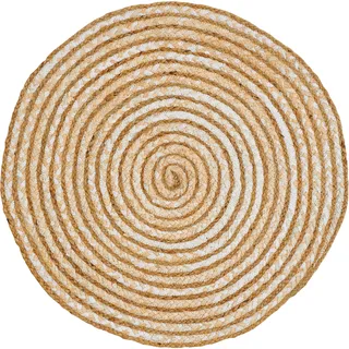 Barbara Becker Teppich 'BB Ethno' natur/weiß 80 x 80 cm