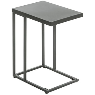 Dehner Gartentisch Beistelltisch Noah, 56 x 43 x 30.5 cm, Metall, Beistelltisch in industrieller Beton-Optik aus Stahl und Metall grau