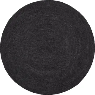 myfelt Wollteppich Hugo Filzteppich rund, rund, 100% reine Schurwolle, in verschiedenen Größen erhältlich schwarz Ø 250 cm