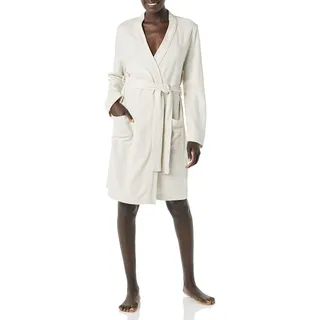 Amazon Essentials Damen Leichter Waffel-Bademantel, Mittellang (Erhältlich In Übergröße), Beige, XS