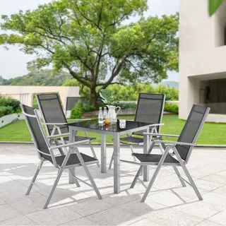 Juskys Milano Set 5-tlg. silbergrau