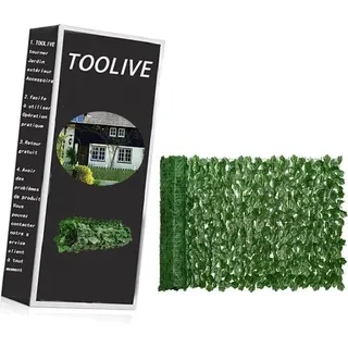 Toolive - Künstliche Efeu Hecke Sichtschutz, 100 300cm Efeu Sichtschutz, Balkon Sichtschutz Efeu, Sichtschutz Balkon Blätter Sichtschutz Künstliche