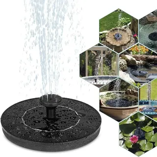Solar Springbrunnen, Solar Teichpumpe Garten Wasserpumpe Solarpumpe Mit 1w Monokristalline Solar Panel, Schwimmender Dekoration Für Garten, Kleiner Teich, Vogelbad, Fisch-behälter, Pool
