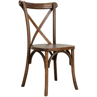 Biscottini Vintage Küchenstuhl aus Eschenholz, L42 x PR43 x H88 – Esszimmerstühle – Küchenstühle – Esszimmerstühle aus Holz – Wohnzimmerstühle aus Rattan Cross (schwarz/holz)