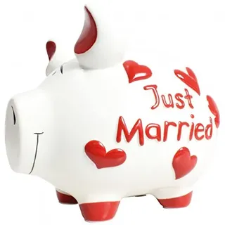 KCG Spardose Sparschwein Mittelschwein Just Married