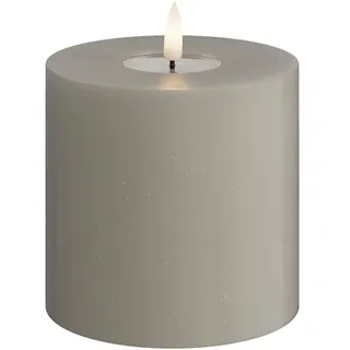 Deluxe Homeart LED-Kerze für den Innenbereich, flammenlos, sandfarben, mit echter Flame™-Technologie, batteriebetrieben, 10 x 10 cm