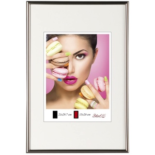 Ideal Trend Photo Style Kunststoff Bilderrahmen Fotorahmen Wanddeko Collage Foto Poster: Farbe: Stahl | Format: 40x50