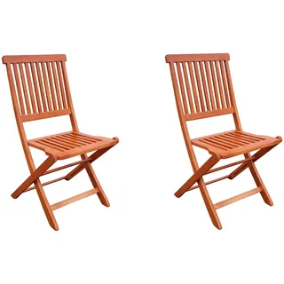 Garden Pleasure Angwin Klappstuhl 45 x 55 x 90 cm braun 2 St.