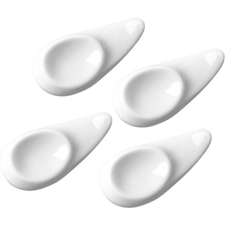 BESTonZON 4 Stück Entenzungen-essstäbchen-rest Essstäbchenhalter Löffel- Und Gabelablage Sushi Stäbchen Ablage St?bchenhalter Porzellan-essstäbchen Ruhen Keramik Natürlich Lagerregal Weiß
